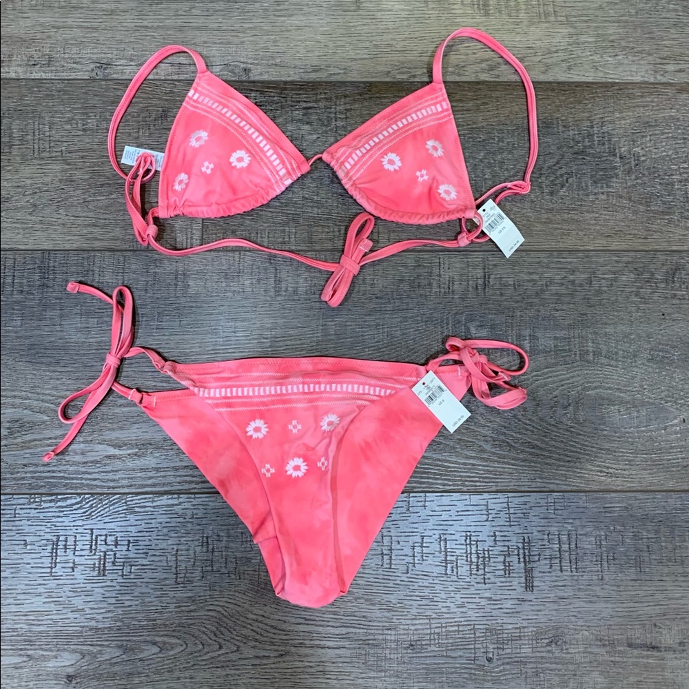 Aerie pink swimsuit.